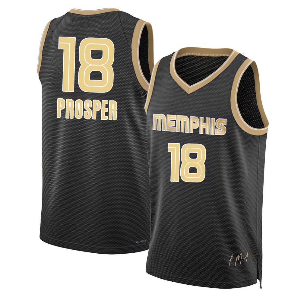 Memphis #18 Prosper Player Basketball Sleeveless Black Jersey Olivier-Maxence For Adult Youth