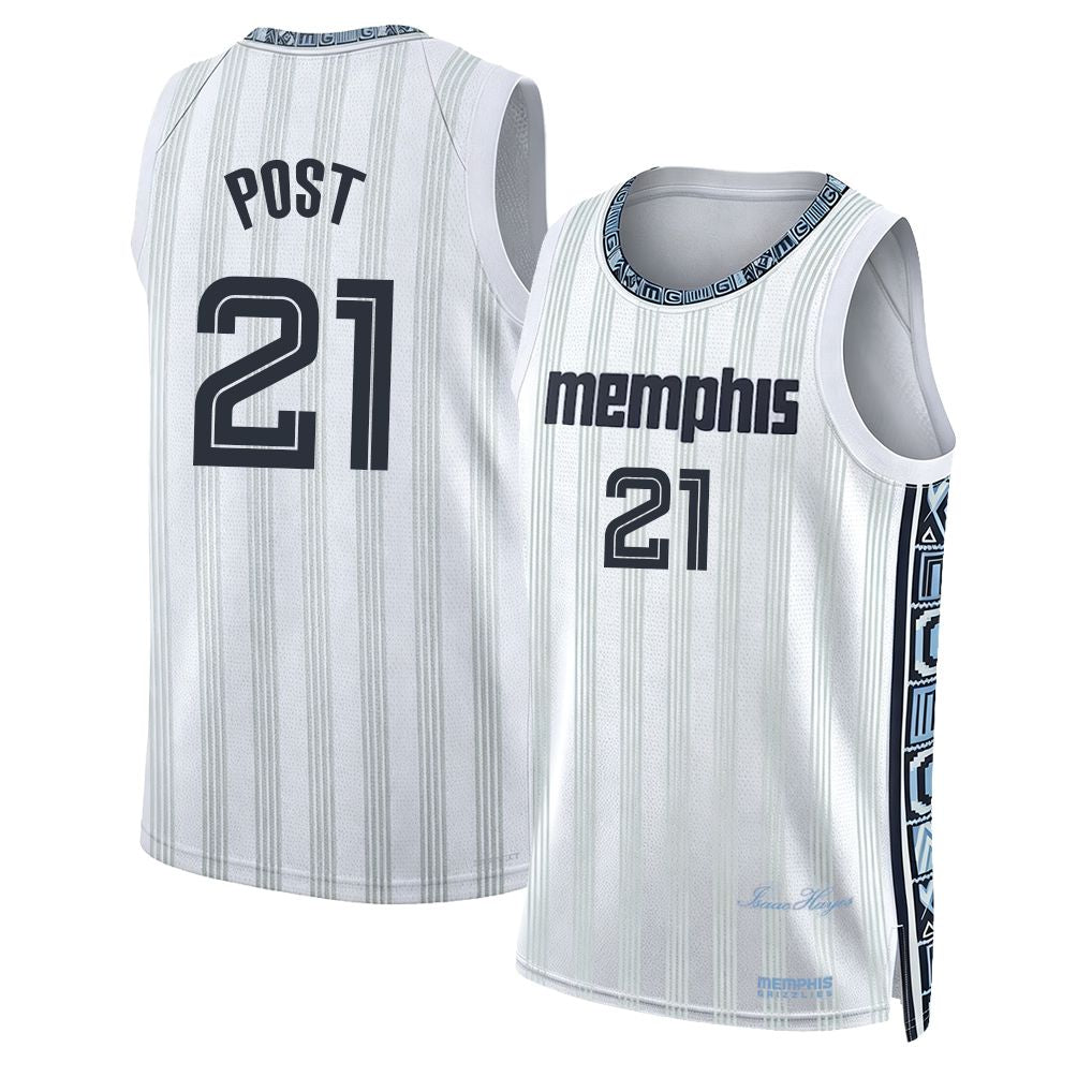 Memphis #21 Post Player Basketball Sleeveless White Jersey Quinten For Adult Youth