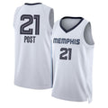 Memphis #21 Post Player Basketball Sleeveless White Jersey Quinten For Adult Youth