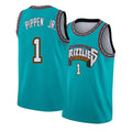 Memphis #1 Pippen Jr. Player Basketball Sleeveless Green Jersey Scotty For Adult Youth