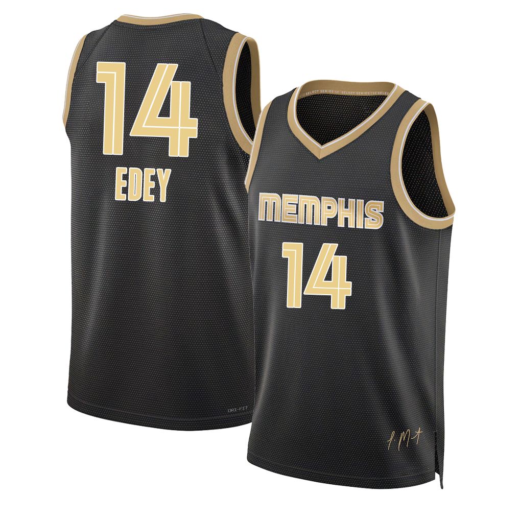 Memphis #14 Edey Player Basketball Sleeveless Black Jersey Zach For Adult Youth