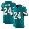 Miami #24 Green Player Football V Neck Short Sleeve Aqua Jersey A.J. For Men Youth Women Gift