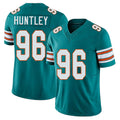 Miami #96 Huntley Player Football V Neck Short Sleeve Aqua Jersey Alex For Men Youth Women Gift