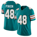 Miami #48 Pinion Player Football V Neck Short Sleeve Aqua Jersey Bradley For Men Youth Women Gift