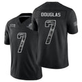 Miami #7 Douglas Player Football V Neck Short Sleeve Black Jersey Caleb For Men Youth Women Gift