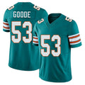 Miami #53 Goode Player Football V Neck Short Sleeve Aqua Jersey Cameron For Men Youth Women Gift