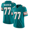 Miami #77 Warren Player Football V Neck Short Sleeve Aqua Jersey Carter For Men Youth Women Gift