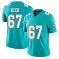 Miami #67 Heck Player Football V Neck Short Sleeve Jersey Aqua Charlie For Men Youth Women Gift