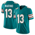 Miami #13 Marino Player Football V Neck Short Sleeve Aqua Jersey Dan For Men Youth Women Gift