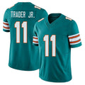 Miami #11 Trader Jr. Player Football V Neck Short Sleeve Aqua Jersey Dante For Men Youth Women Gift