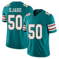 Miami #50 Ojabo Player Football V Neck Short Sleeve Aqua Jersey David For Men Youth Women Gift