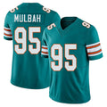 Miami #95 Mulbah Player Football V Neck Short Sleeve Aqua Jersey Fatorma For Men Youth Women Gift