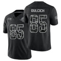 Miami #85 Dulcich  Player Football V Neck Short Sleeve Black Jersey Greg For Men Youth Women Gift