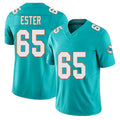 Miami #65 Ester Player Football V Neck Short Sleeve Jersey Aqua James For Men Youth Women Gift