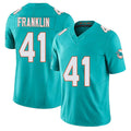 Miami #41 Franklin Player Football V Neck Short Sleeve Jersey Aqua Jeremiah For Men Youth Women Gift