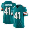 Miami #41 Franklin Player Football V Neck Short Sleeve Aqua Jersey Jeremiah For Men Youth Women Gift