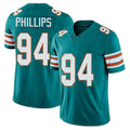 Miami #94 Phillips Player Football V Neck Short Sleeve Aqua Jersey Jordan For Men Youth Women Gift