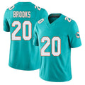 Miami #20 Brooks Player Football V Neck Short Sleeve Jersey Aqua Jordyn For Men Youth Women Gift