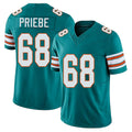 Miami #68 Priebe Player Football V Neck Short Sleeve Aqua Jersey Josh For Men Youth Women Gift