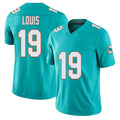 Miami #19 Louis Player Football V Neck Short Sleeve Jersey Aqua Kyle For Men Youth Women Gift