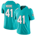 Miami #41 Moore Player Football V Neck Short Sleeve Jersey Aqua Louis For Men Youth Women Gift