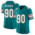 Miami #90 Reiger Player Football V Neck Short Sleeve Aqua Jersey Mason For Men Youth Women Gift