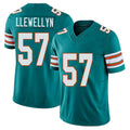 Miami #57 Llewellyn Player Football V Neck Short Sleeve Aqua Jersey Max For Men Youth Women Gift