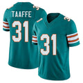 Miami #31 Taaffe Player Football V Neck Short Sleeve Aqua Jersey Michael For Men Youth Women Gift