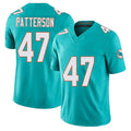 Miami #47 Patterson Player Football V Neck Short Sleeve Jersey Aqua Riley For Men Youth Women Gift