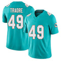 Miami #49 Traore Player Football V Neck Short Sleeve Jersey Aqua Seydou For Men Youth Women Gift