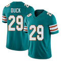 Miami #29 Duck Player Football V Neck Short Sleeve Aqua Jersey Storm For Men Youth Women Gift