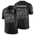Miami #89 Kacmarek Player Football V Neck Short Sleeve Black Jersey Will For Men Youth Women Gift