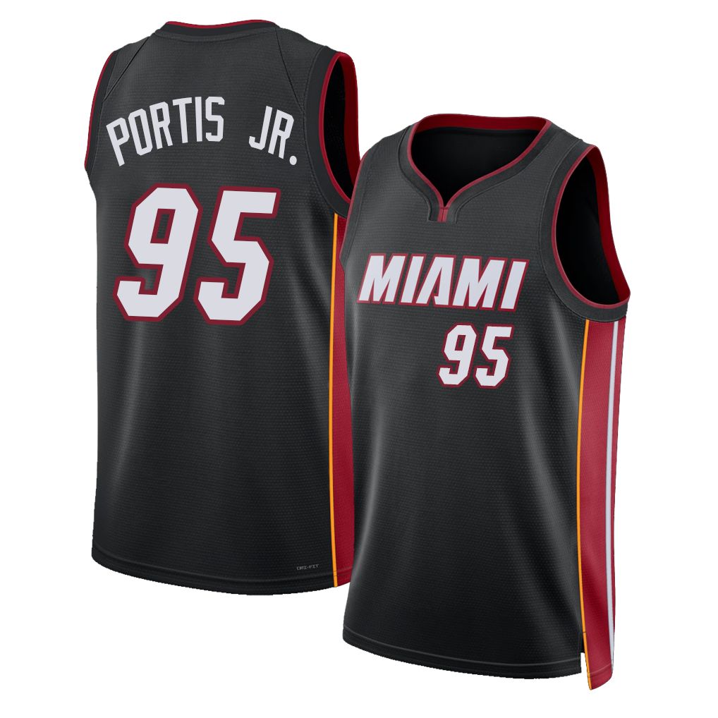 Miami #95 Portis Jr. Player Basketball Sleeveless Black Jersey Bobby For Adult Youth