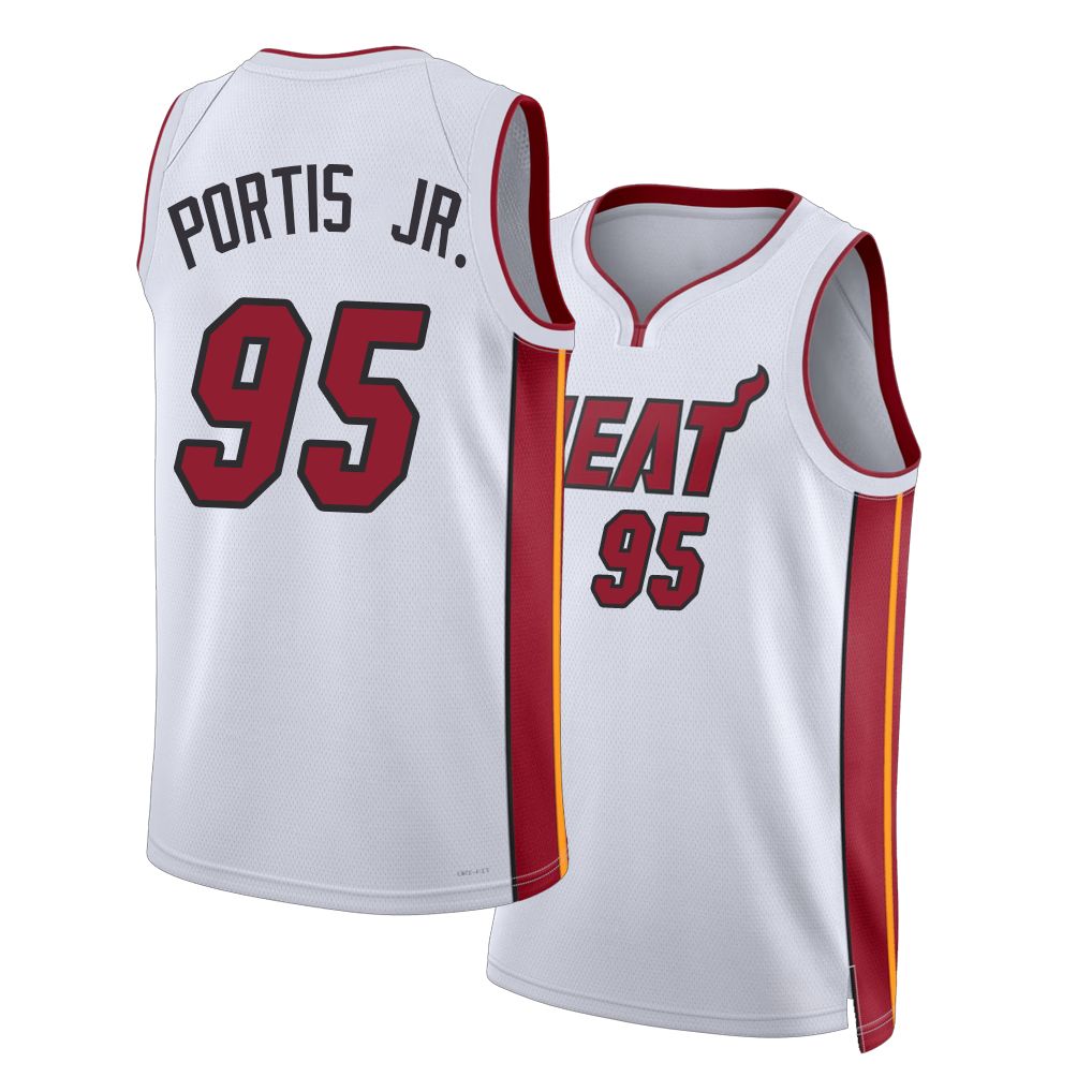 Miami #95 Portis Jr. Player Basketball Sleeveless White Jersey Bobby For Adult Youth