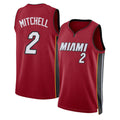 Miami #2 Mitchell Player Basketball Sleeveless Red Jersey Davion For Adult Youth