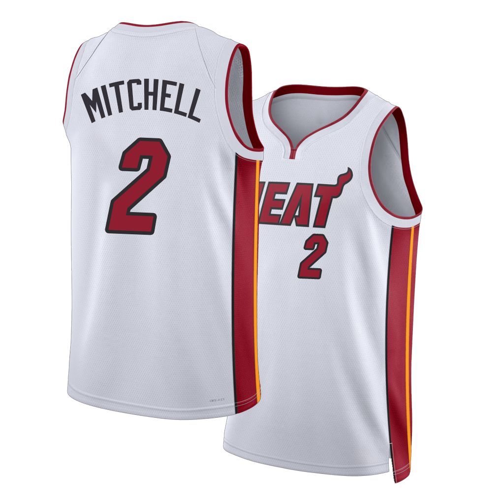Miami #2 Mitchell Player Basketball Sleeveless White Jersey Davion For Adult Youth