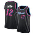 Miami #12 Smith Player Basketball Sleeveless Black Jersey Dru For Adult Youth