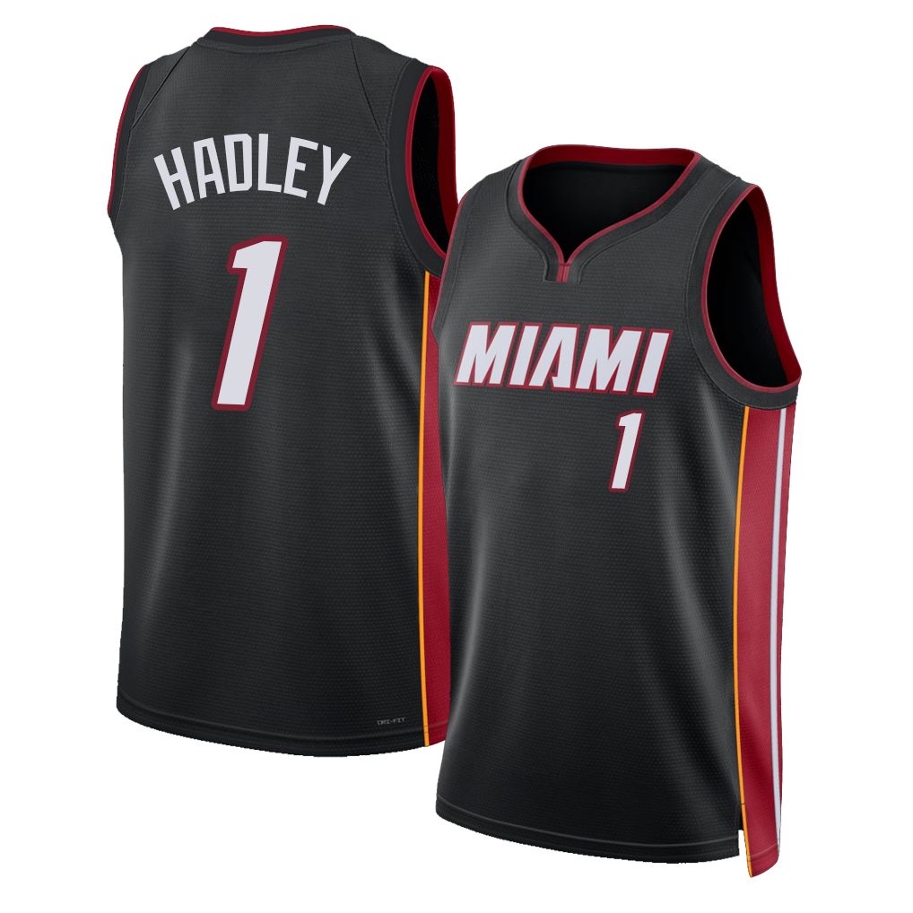 Miami #1 Hadley Player Basketball Sleeveless Black Jersey J'Vonne For Adult Youth