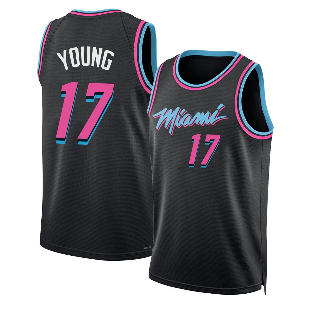 Miami #17 Young Player Basketball Sleeveless Black Jersey Jahmir For Adult Youth