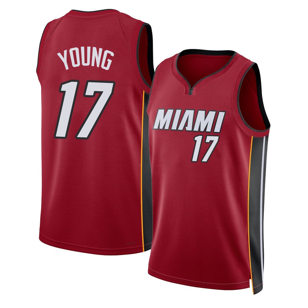 Miami #17 Young Player Basketball Sleeveless Red Jersey Jahmir For Adult Youth