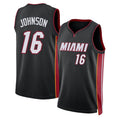 Miami #16 Johnson Player Basketball Sleeveless Black Jersey Keshad For Adult Youth