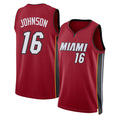 Miami #16 Johnson Player Basketball Sleeveless Red Jersey Keshad For Adult Youth