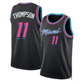 Miami #11 Thompson Player Basketball Sleeveless Black Jersey Klay For Adult Youth