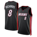 Miami #8 Richards Player Basketball Sleeveless Black Jersey Nick For Adult Youth