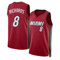 Miami #8 Richards Player Basketball Sleeveless Red Jersey Nick For Adult Youth