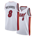 Miami #8 Richards Player Basketball Sleeveless White Jersey Nick For Adult Youth