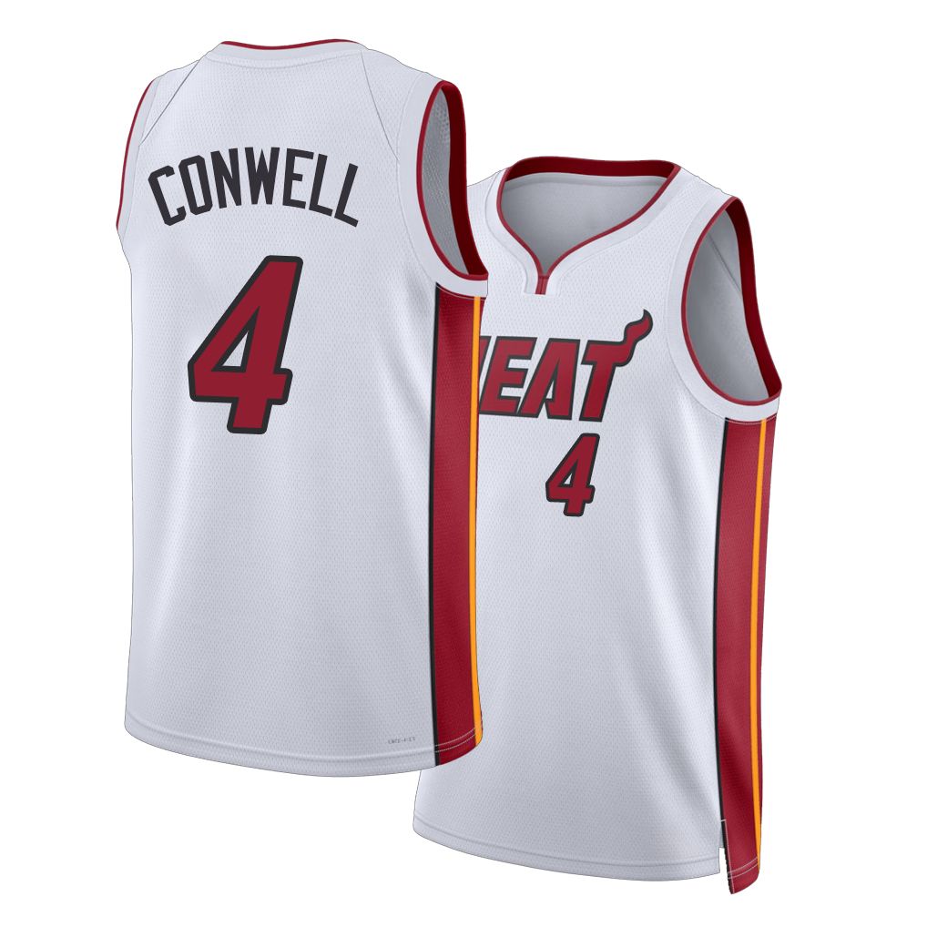 Miami #4 Conwell Player Basketball Sleeveless White Jersey Ryan For Adult Youth