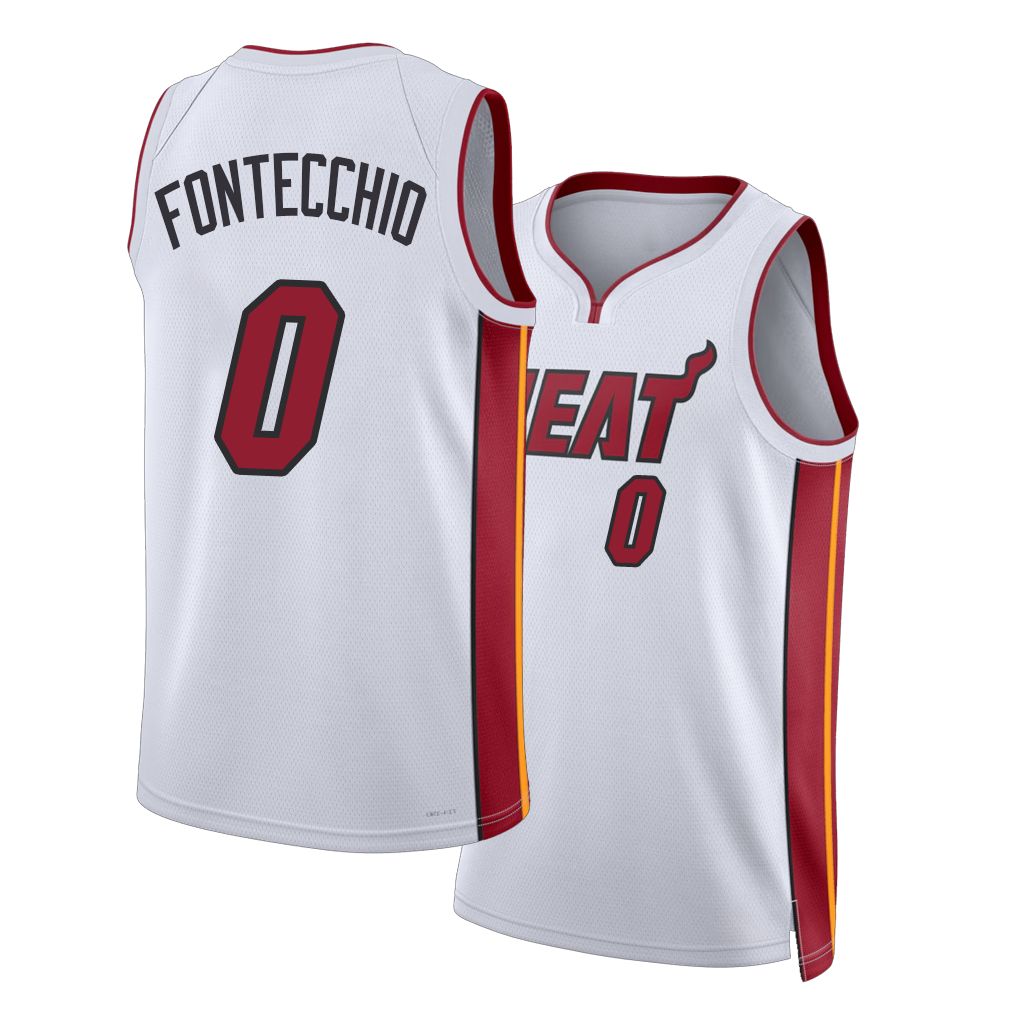 Miami #0 Fontecchio Player Basketball Sleeveless White Jersey Simone For Adult Youth