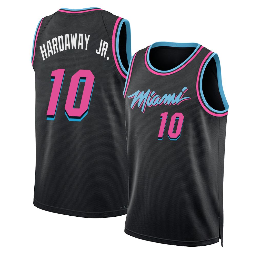 Miami #10 Hardaway Jr. Player Basketball Sleeveless Black Jersey Tim For Adult Youth
