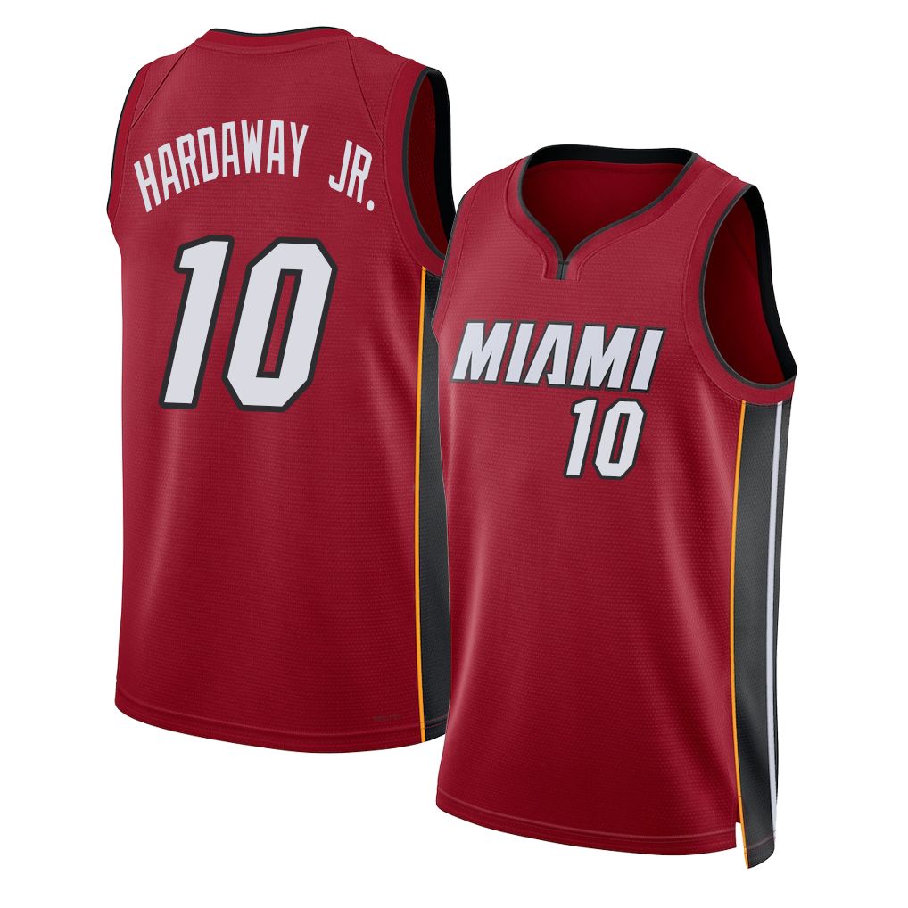 Miami #10 Hardaway Jr. Player Basketball Sleeveless Red Jersey Tim For Adult Youth